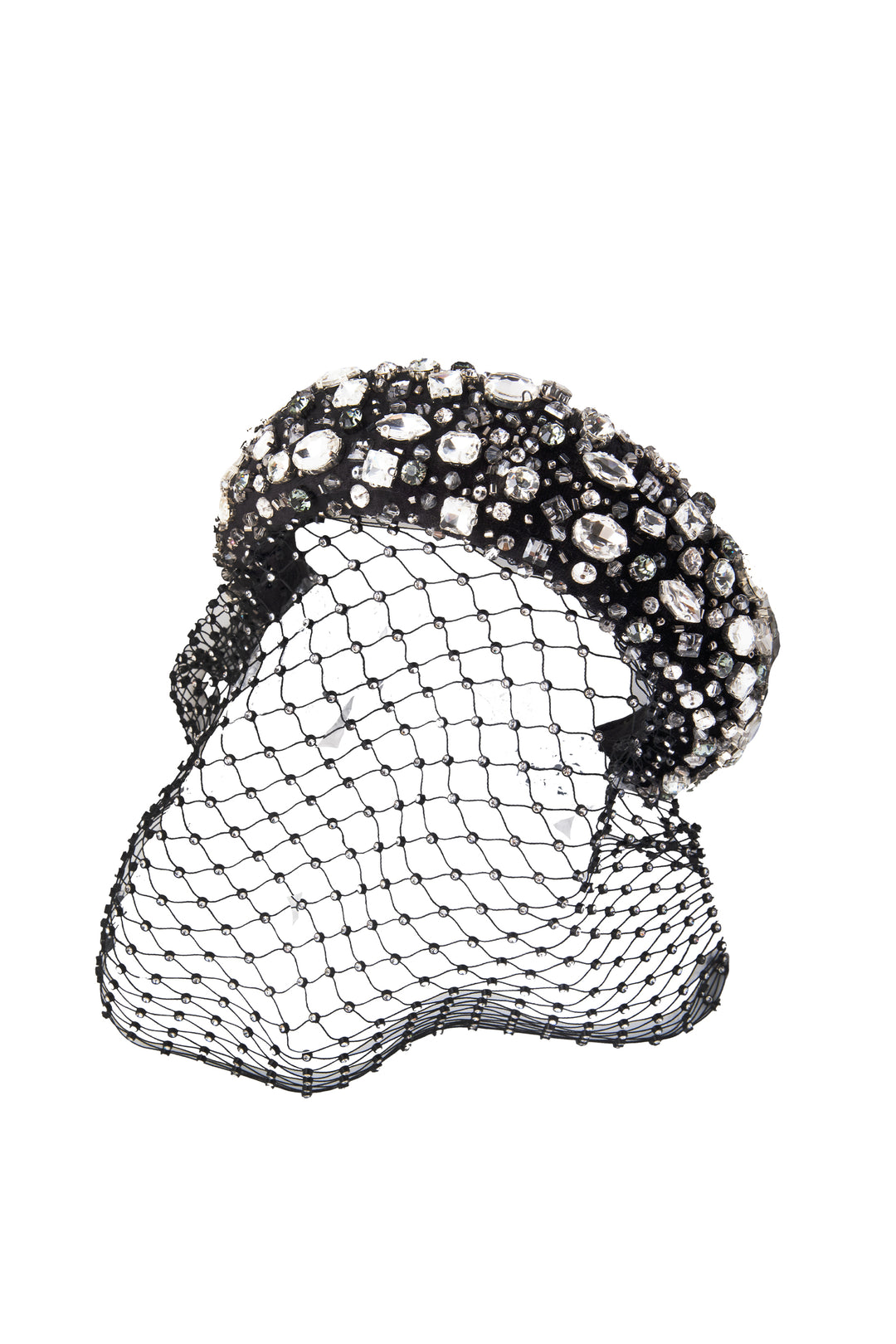 Madiso Lilah Crystal Headband - Black