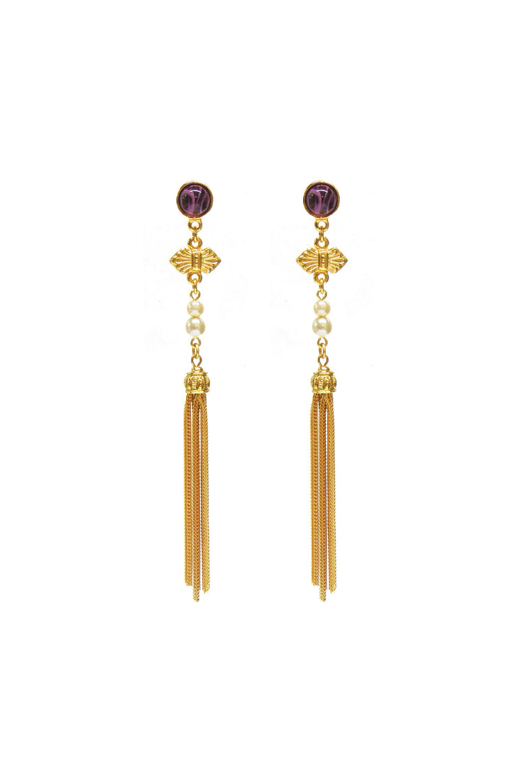 Ben Amun Fringe Earring - Gold