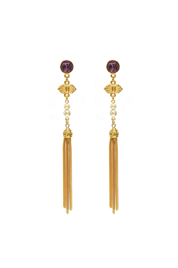 Ben Amun Fringe Earring - Gold