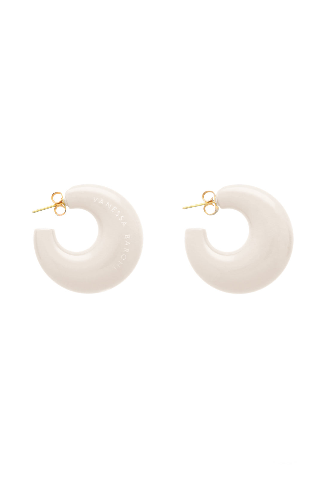 Vanessa Baroni Moon Earring - White
