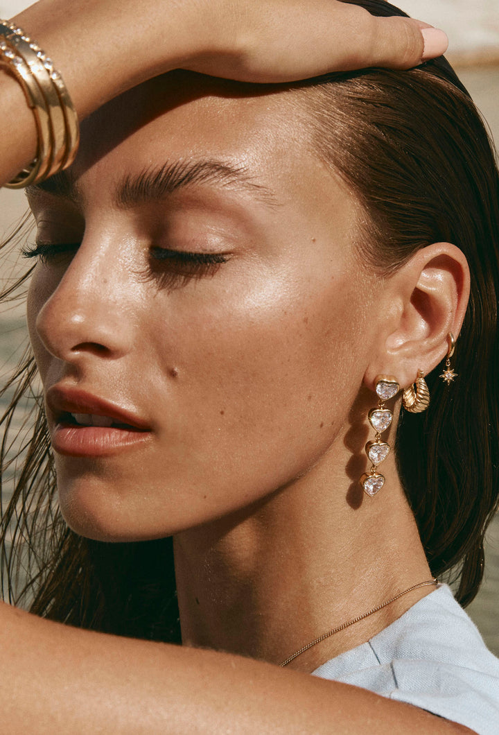 Fairley Croissant Hoops - Gold