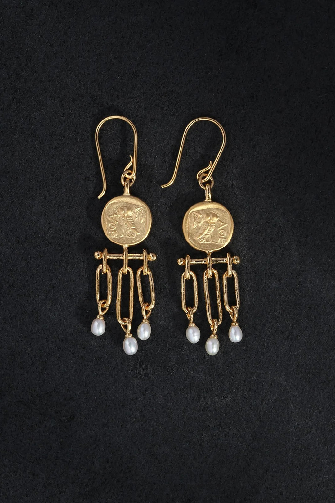 Temple Of The Sun Palas Earring - Gold