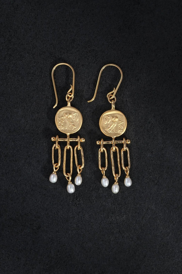 Temple Of The Sun Palas Earring - Gold