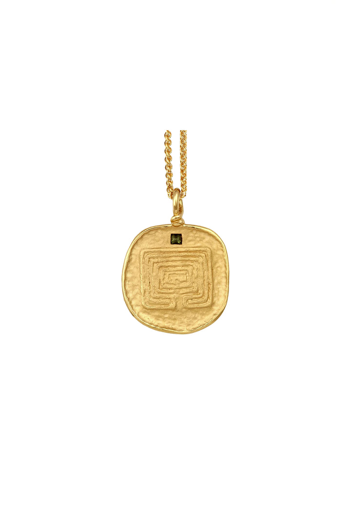 Temple Of The Sun Labyri Necklace - Gold