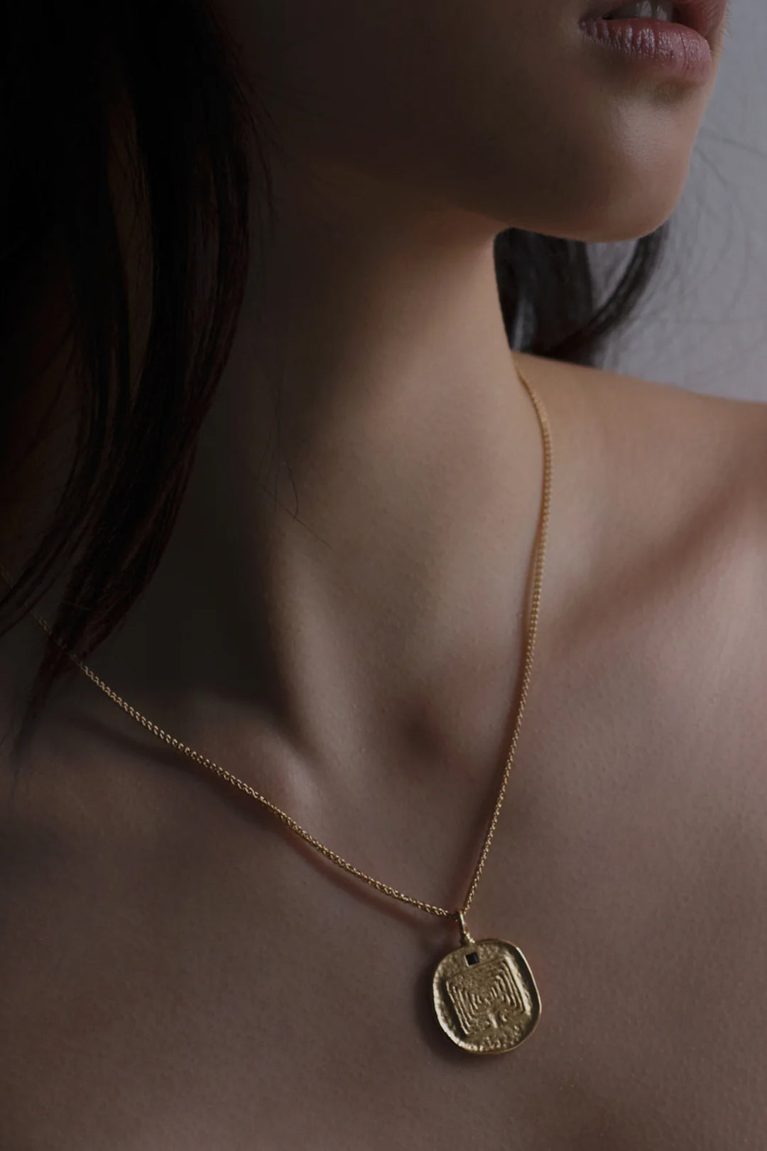 Temple Of The Sun Labyri Necklace - Gold