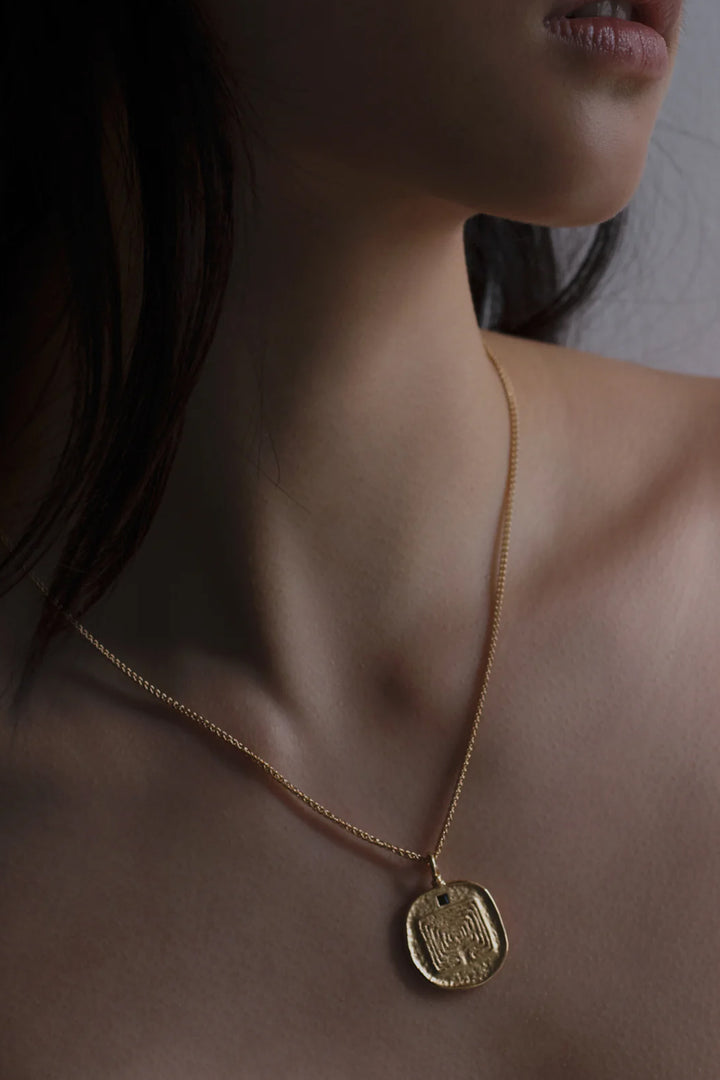 Temple Of The Sun Labyri Necklace - Gold