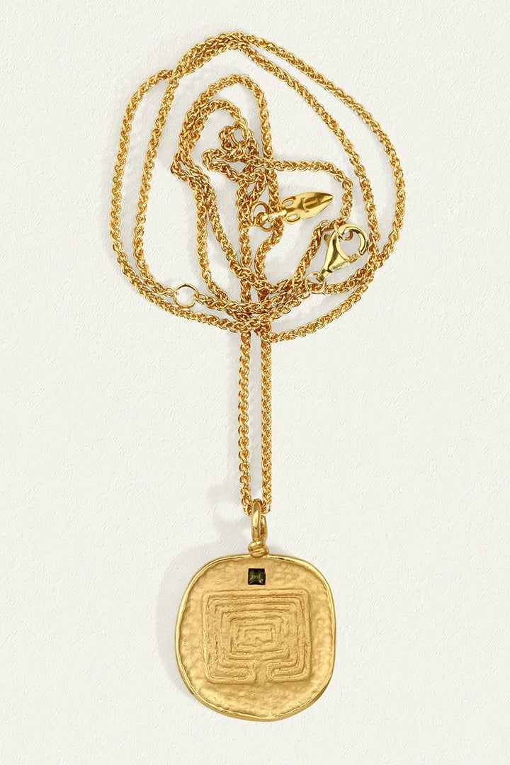 Temple Of The Sun Labyri Necklace - Gold