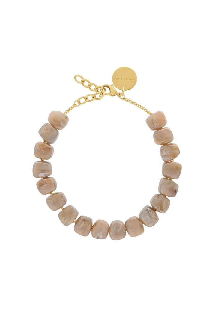 Vanessa Baroni Stone Necklace - Blush