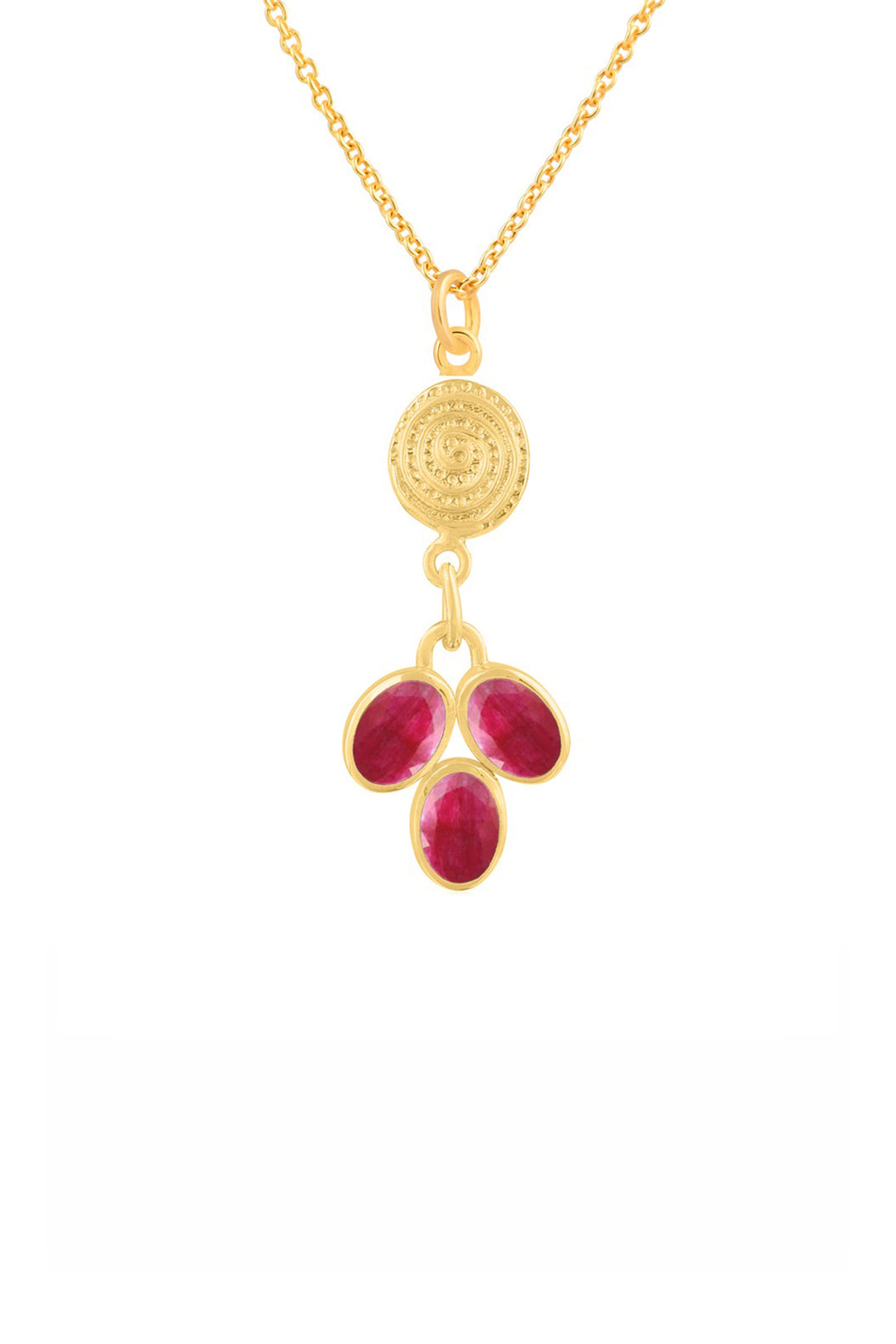 Husk Ruby Necklace - Gold