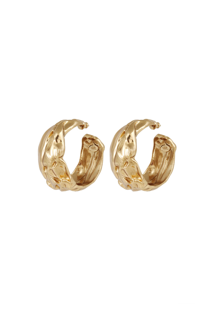 Gas Bijoux Compress Hoops - Gold