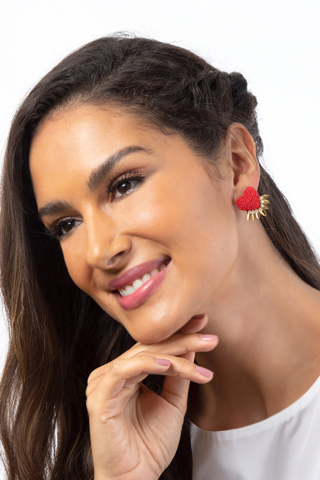 Deepa Gurnani Danika Earrings - Red