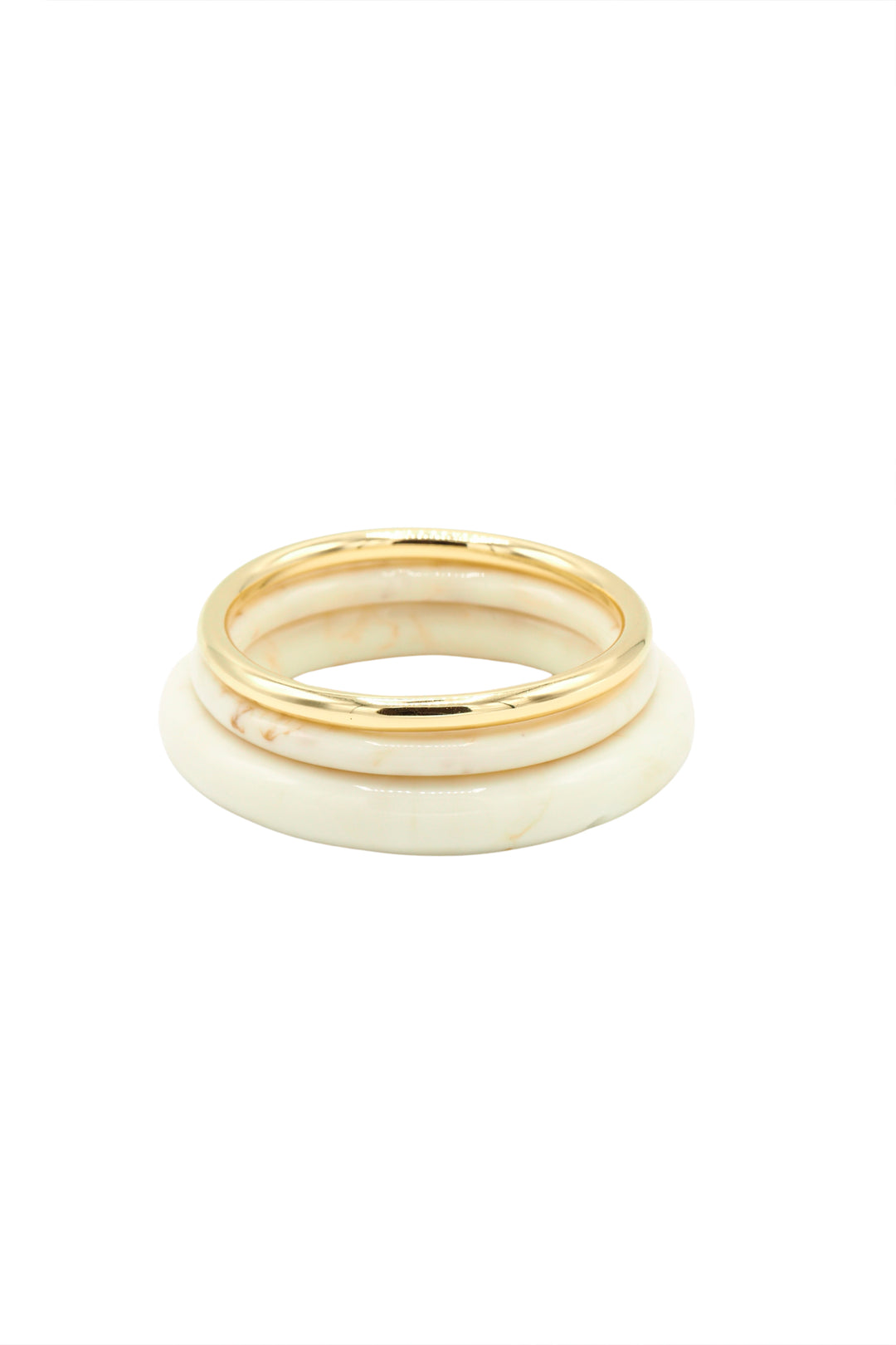 Sita Nevado Discs Bangle Set - White