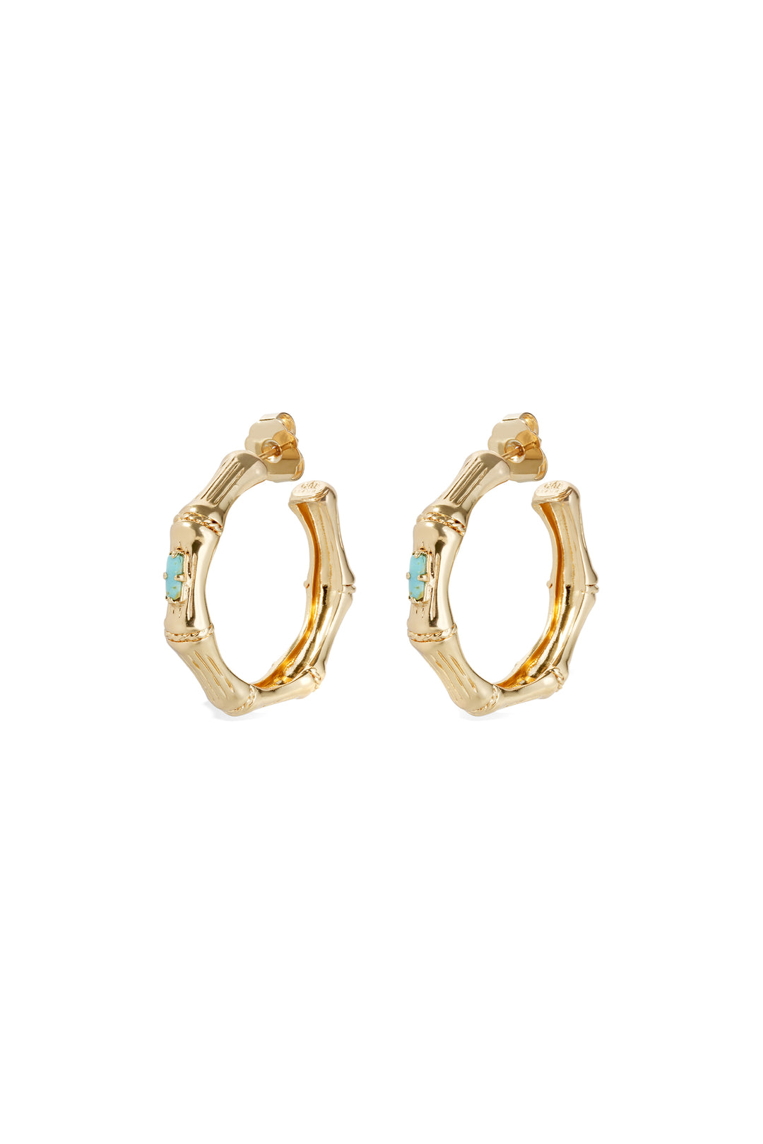 Gas Bijoux Bambou Hoops - Gold