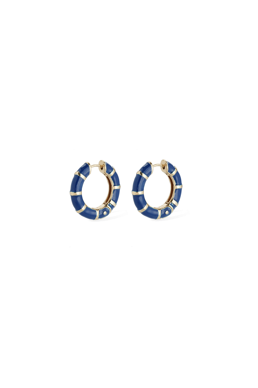Gas Bijoux Bo Bambou Mini Hoops - Navy