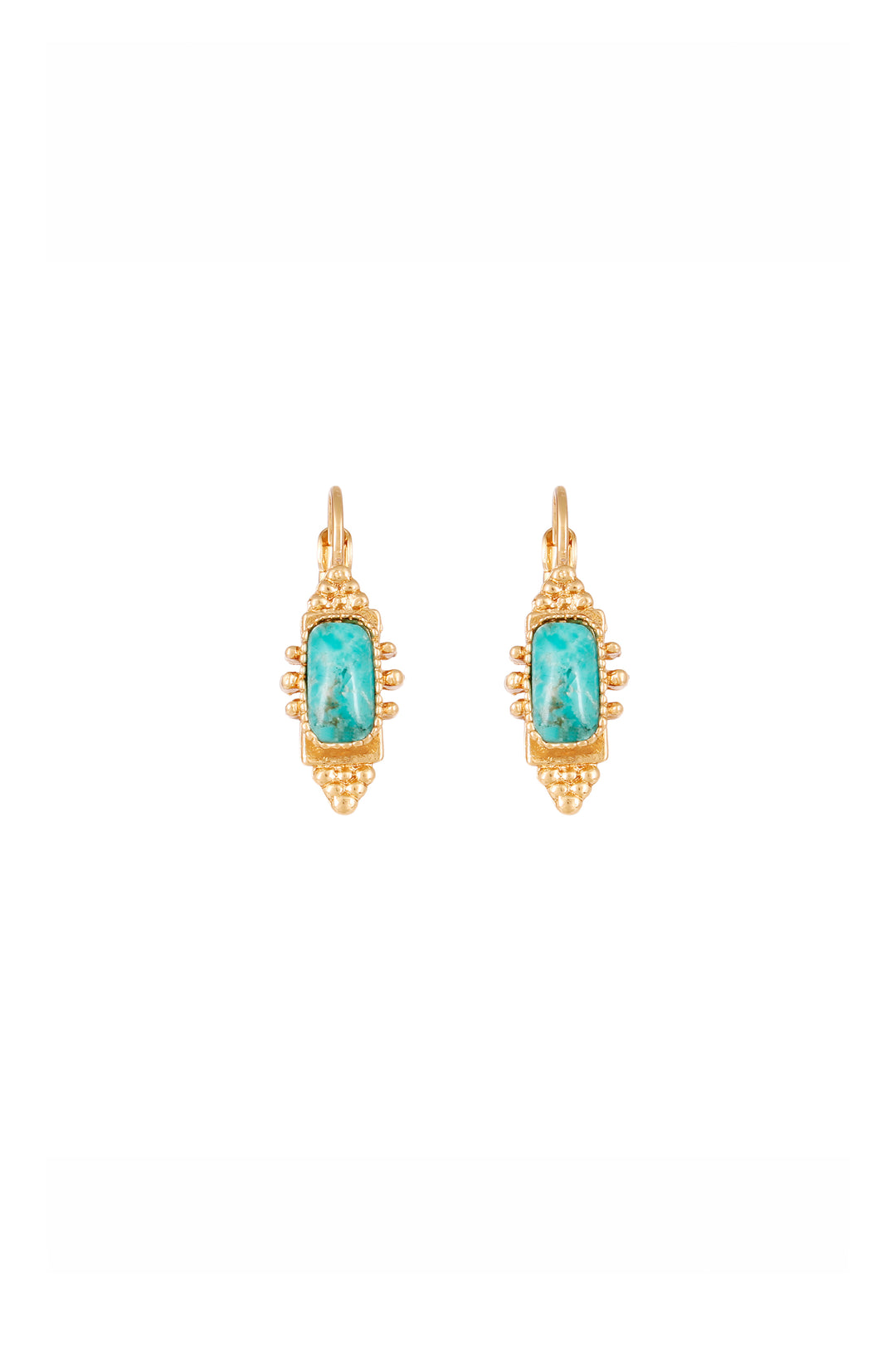 Gas Bijoux Bo Serti Earrings - Turquoise