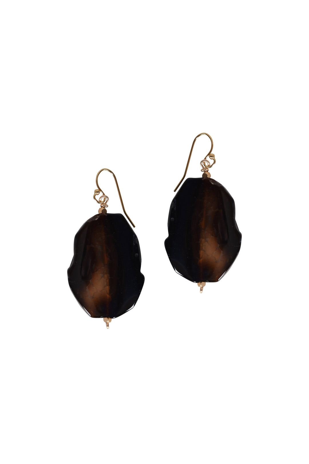 Alouette Design Black Agate Earrings - Black