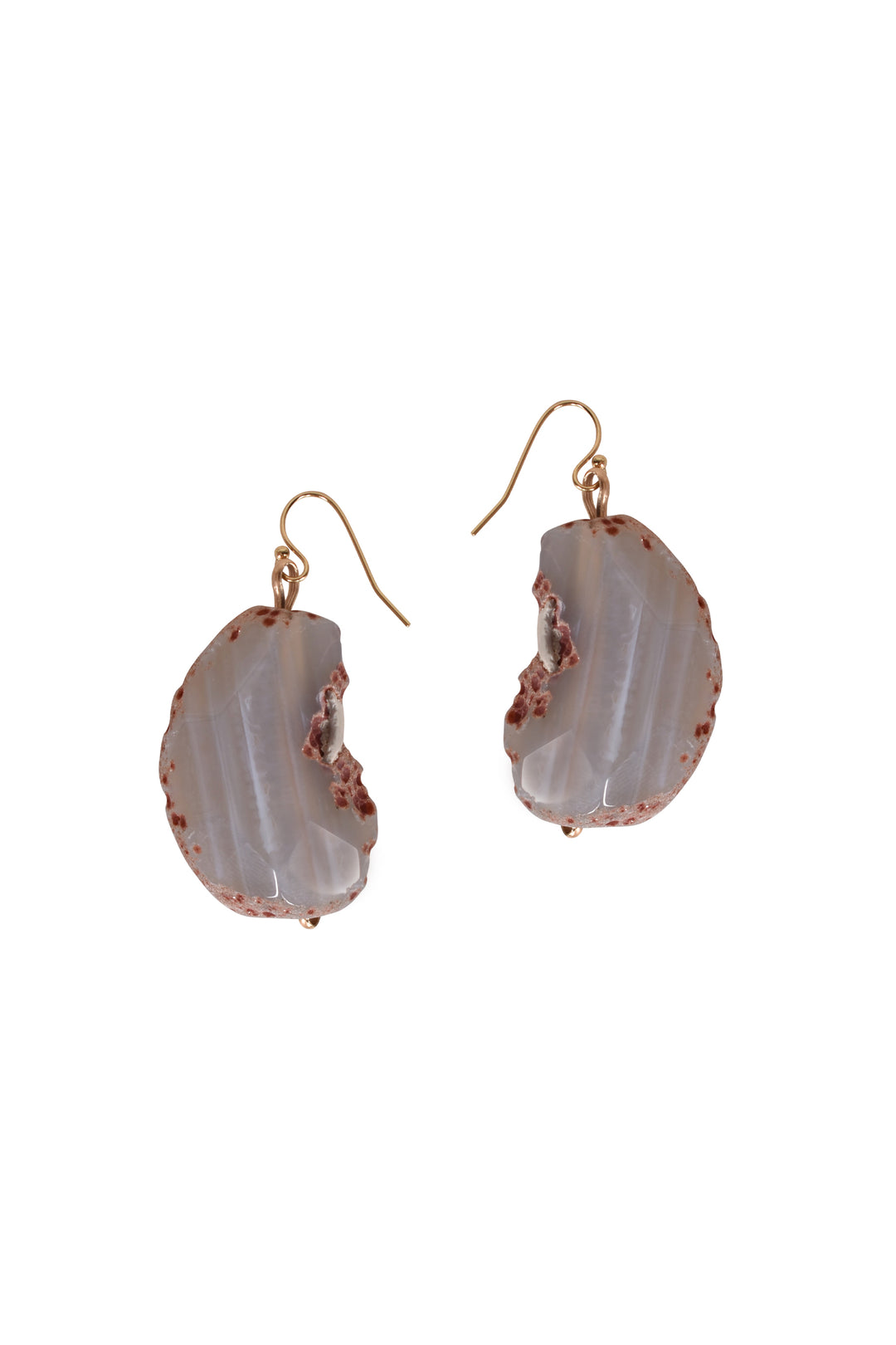 Alouette Design Storm Agate Earrings - Grey