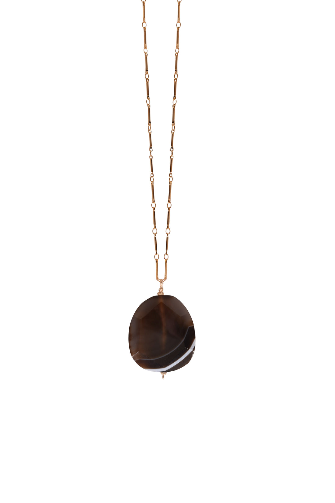 Alouette Design Black Agate Long Necklace - Black