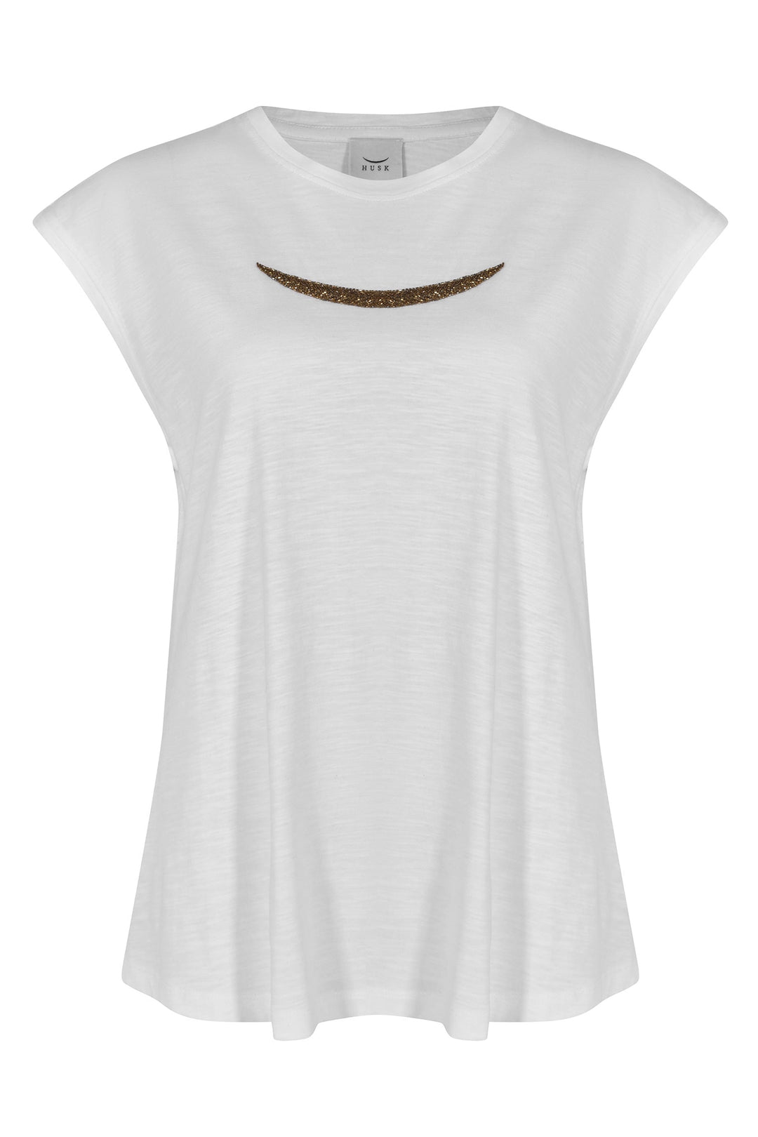 Husk BEADED TEE - White