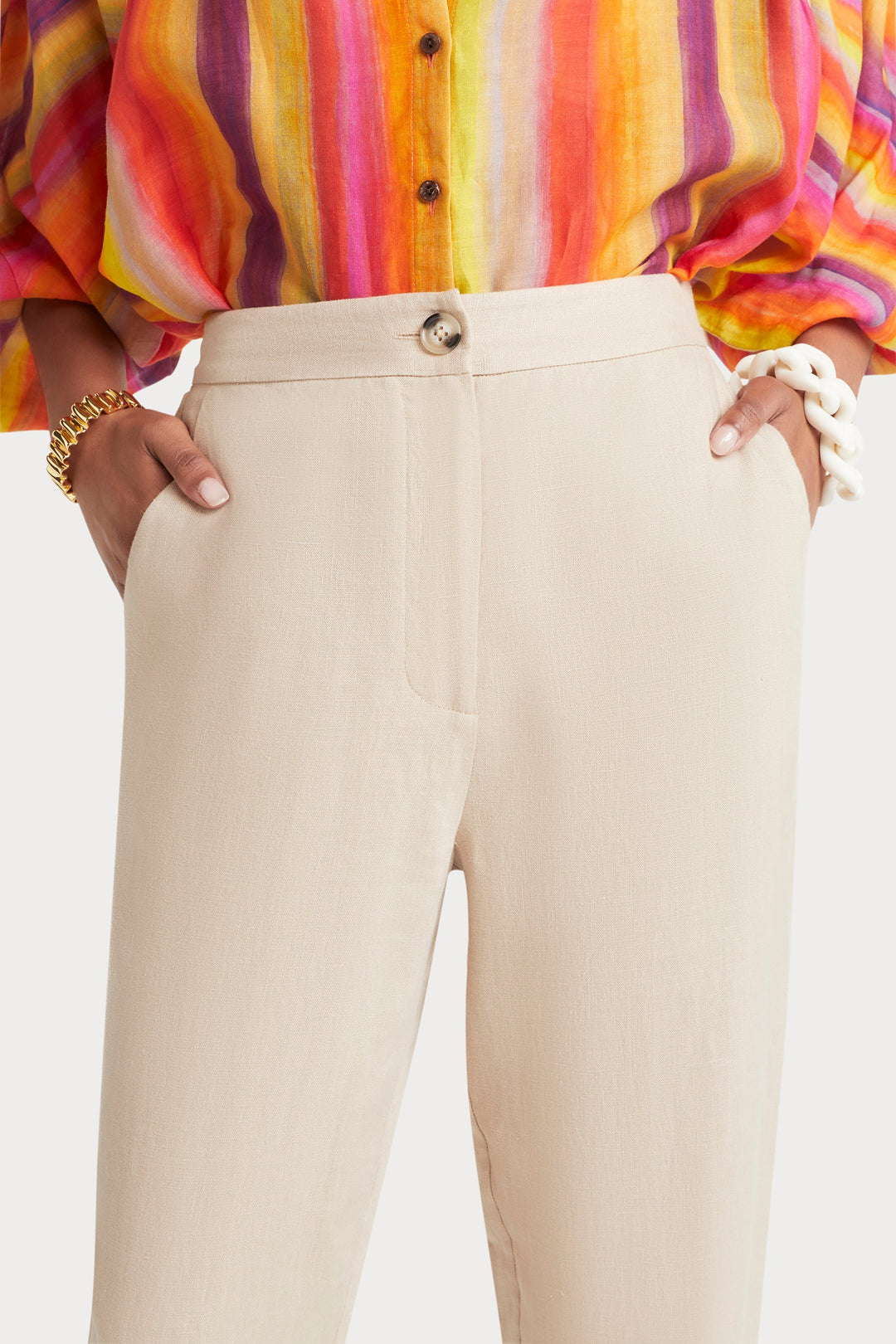 Husk EMILIA PANT - Flax