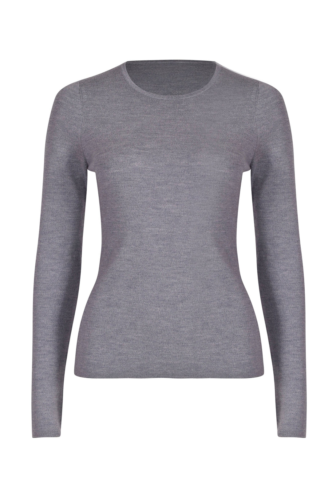 Husk MERINO CREW - Grey Marle