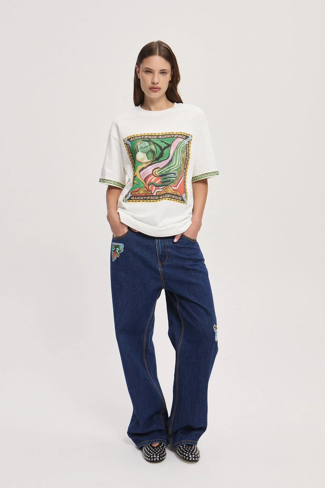Alemais LUCKY TEE - Cream
