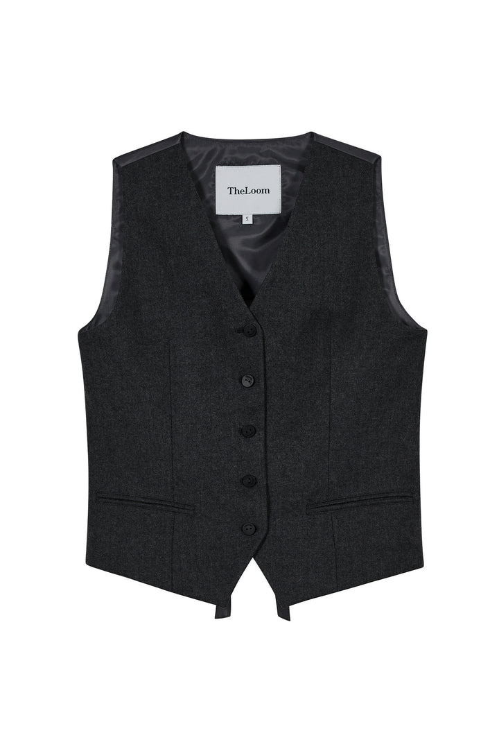 The Loom Betty Waistcoat - Charcoal