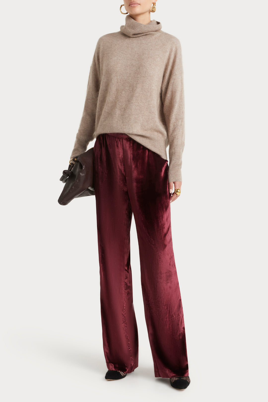 Husk Cash Slouch Knit - Latte