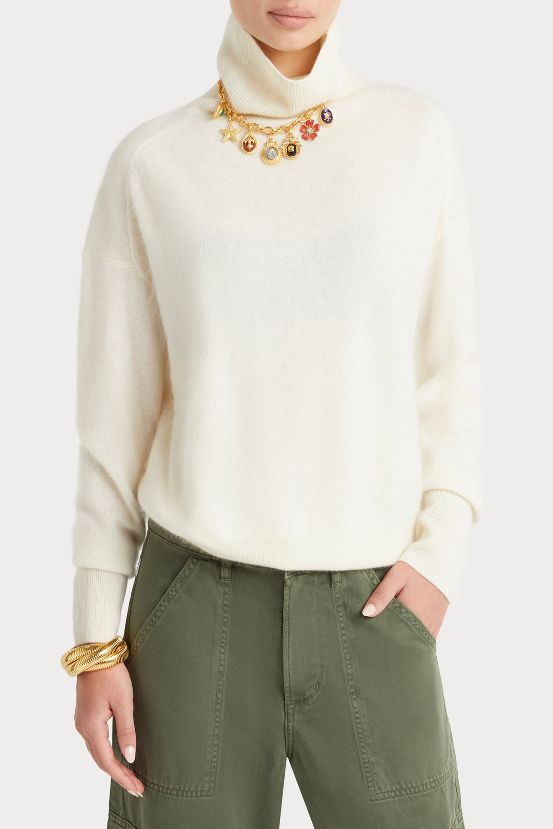 Husk Cash Slouch Knit - Marshmellow