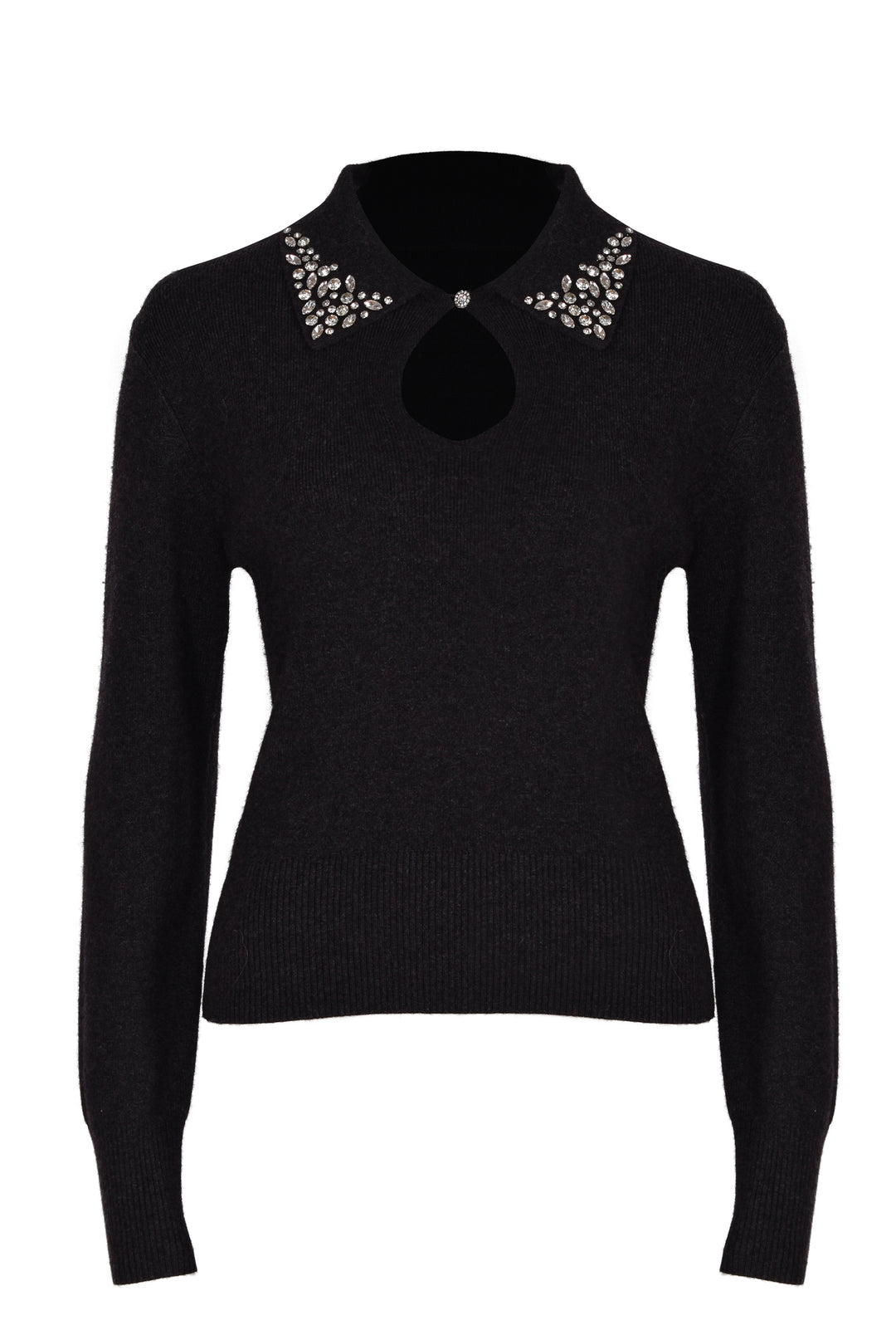 Husk Jewel Collar Knit - Charcoal