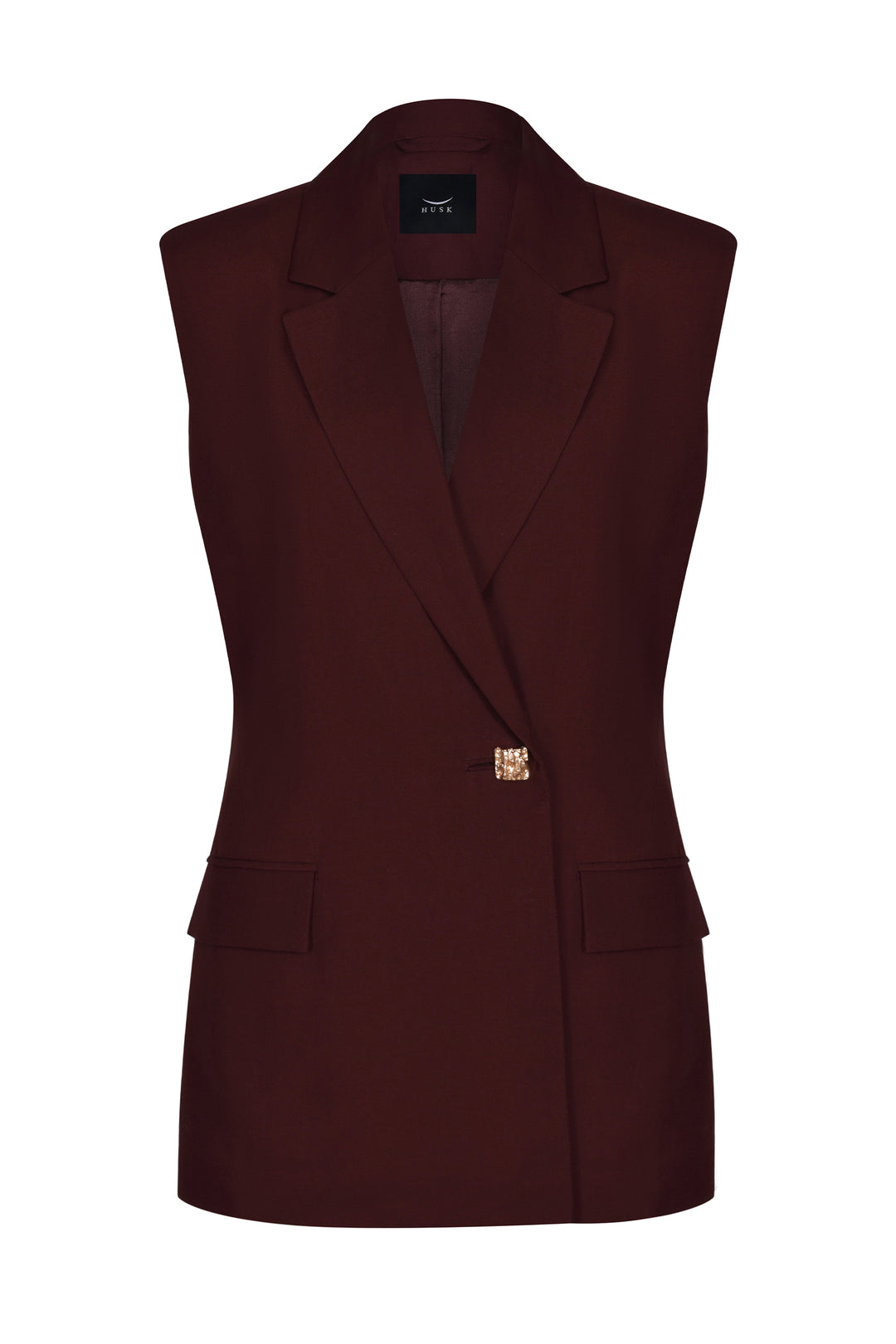 Husk Talia Gilet - Chestnut