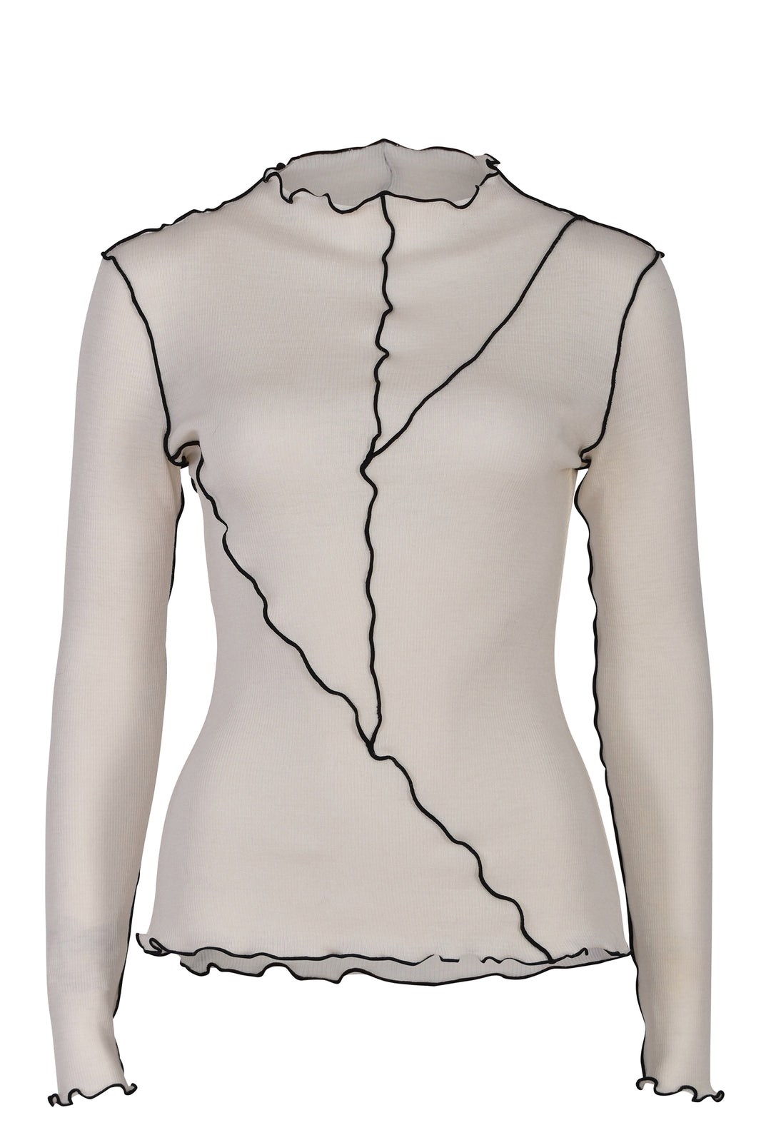 Husk Contrast Rib - White
