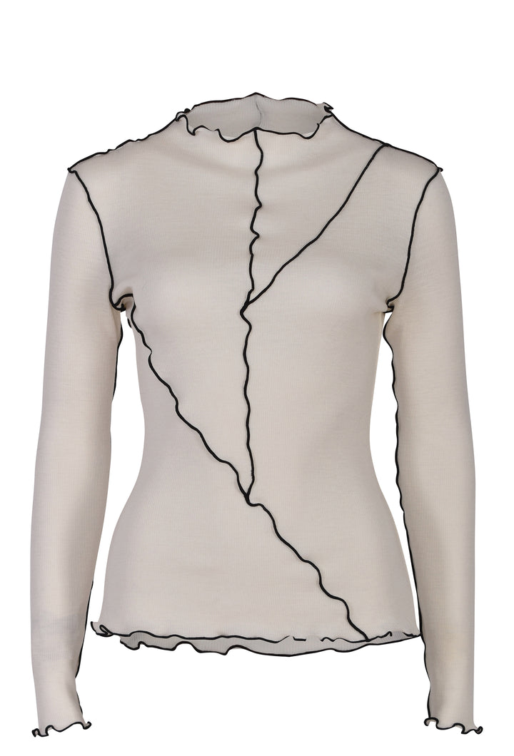 Husk Contrast Rib - White