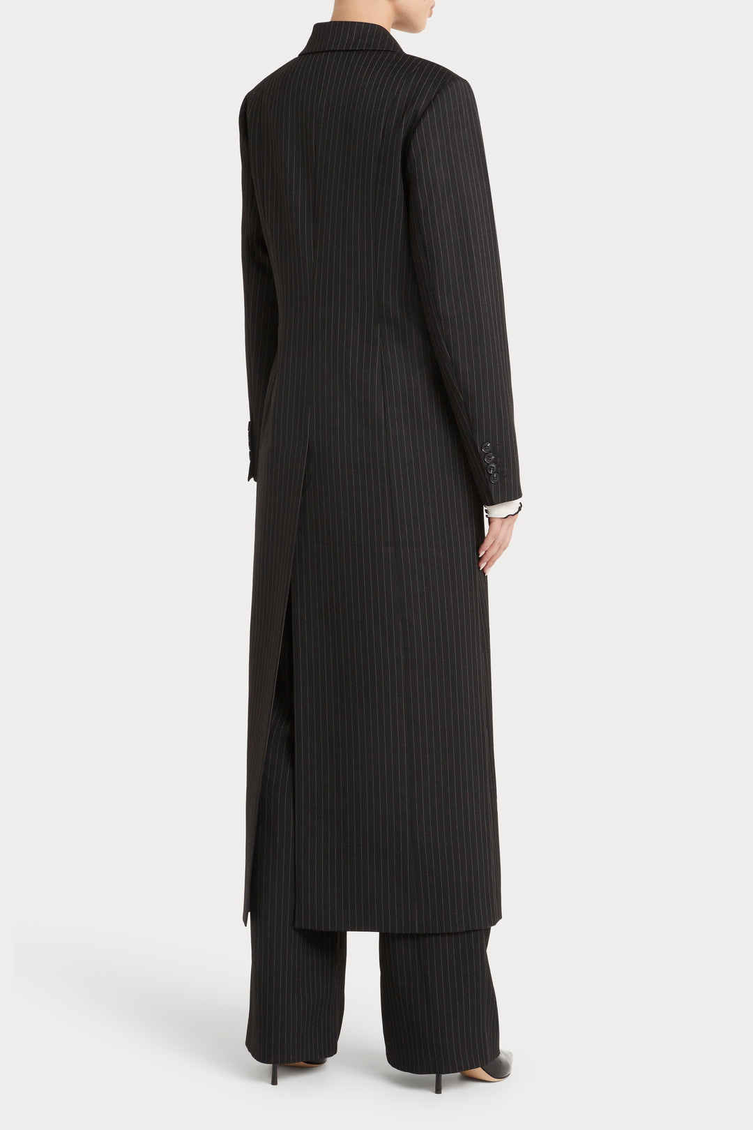 Husk Noir Coat - Pinstripe