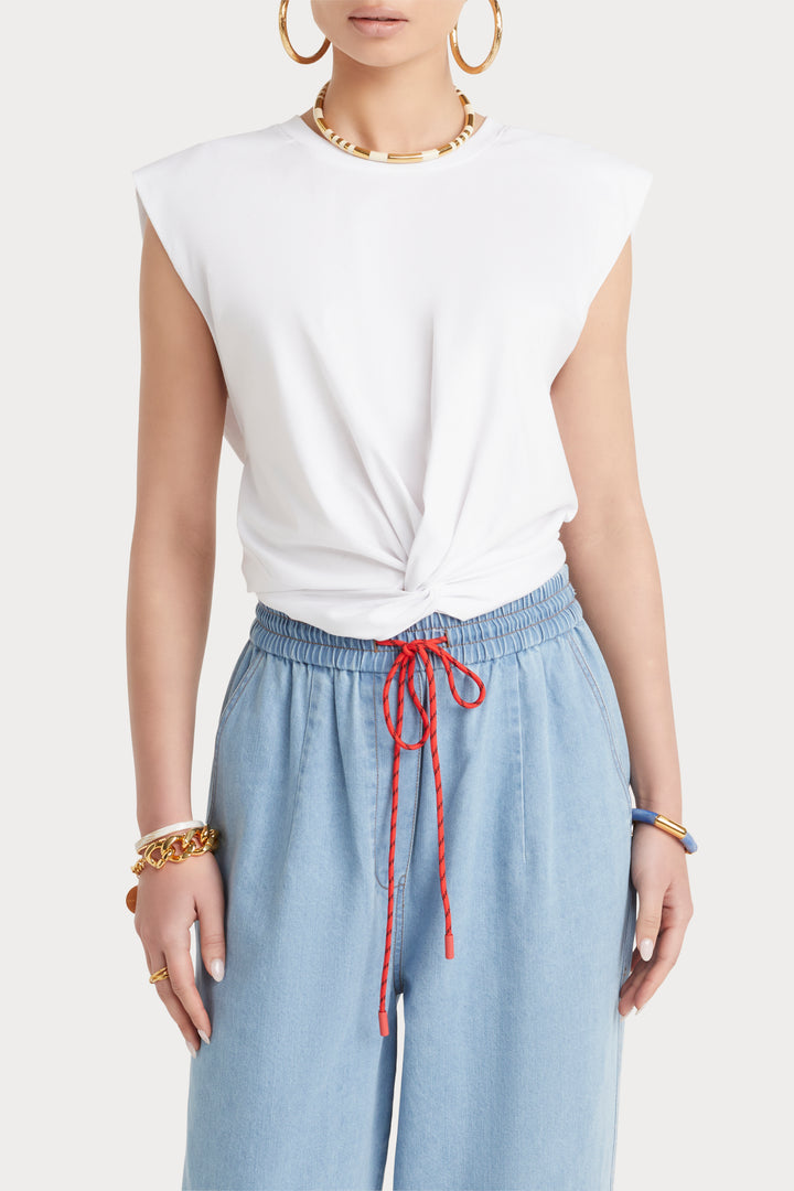 Husk Twist Tee - White