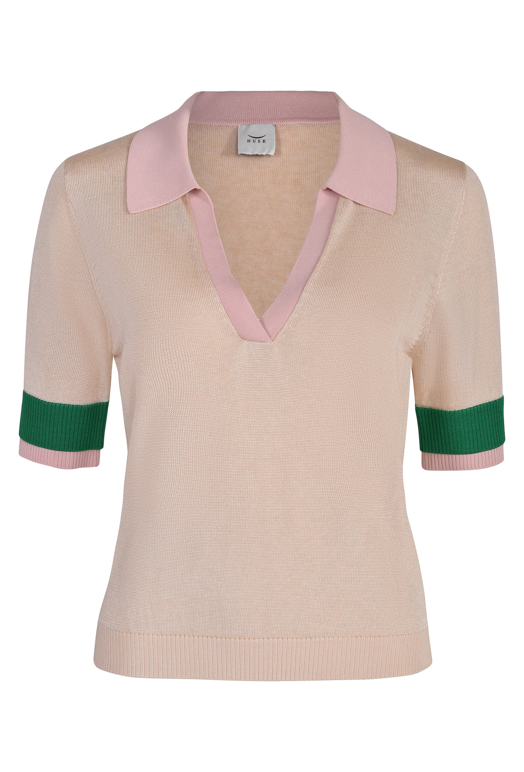 Husk Knit Cuff Polo - Marshmallow