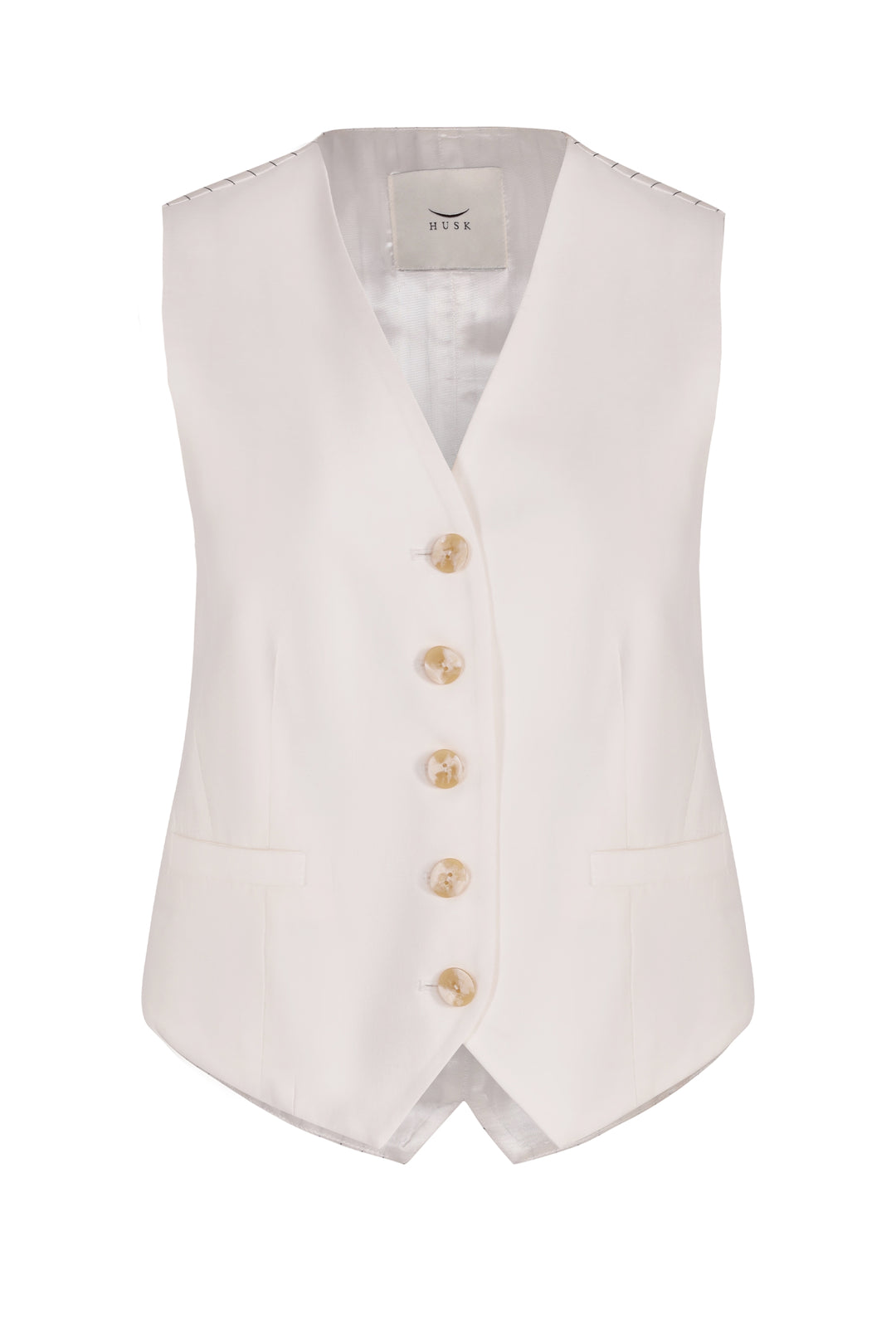 Husk Alba Vest - White