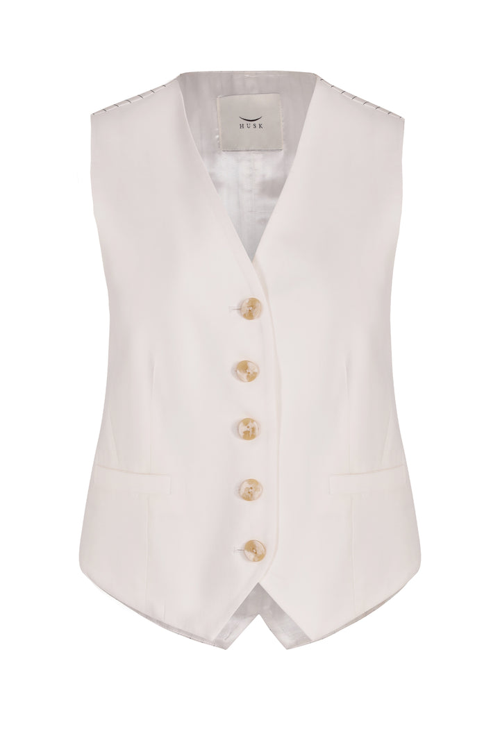 Husk Alba Vest - White