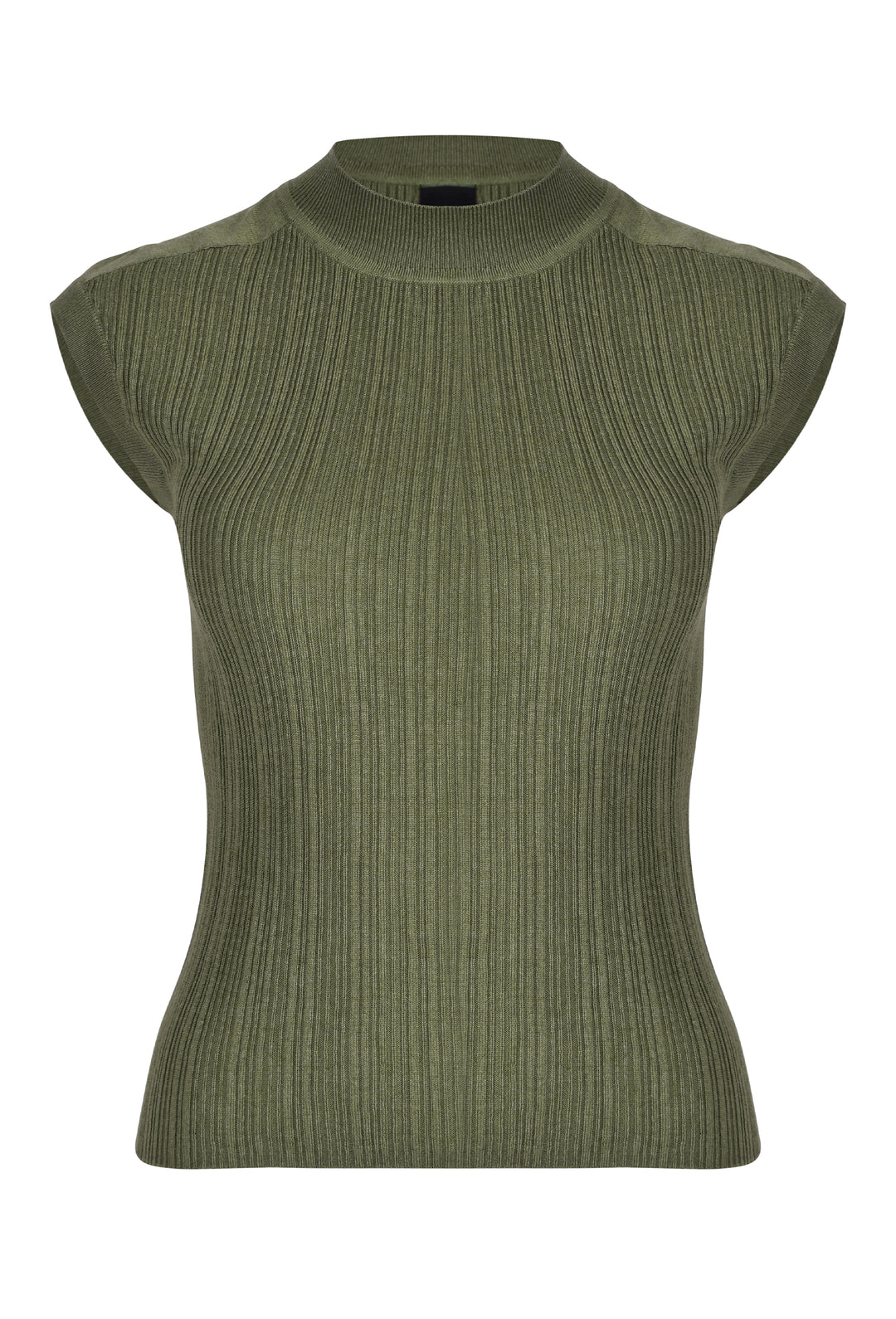 Husk Stripe Rib Knit - Khaki