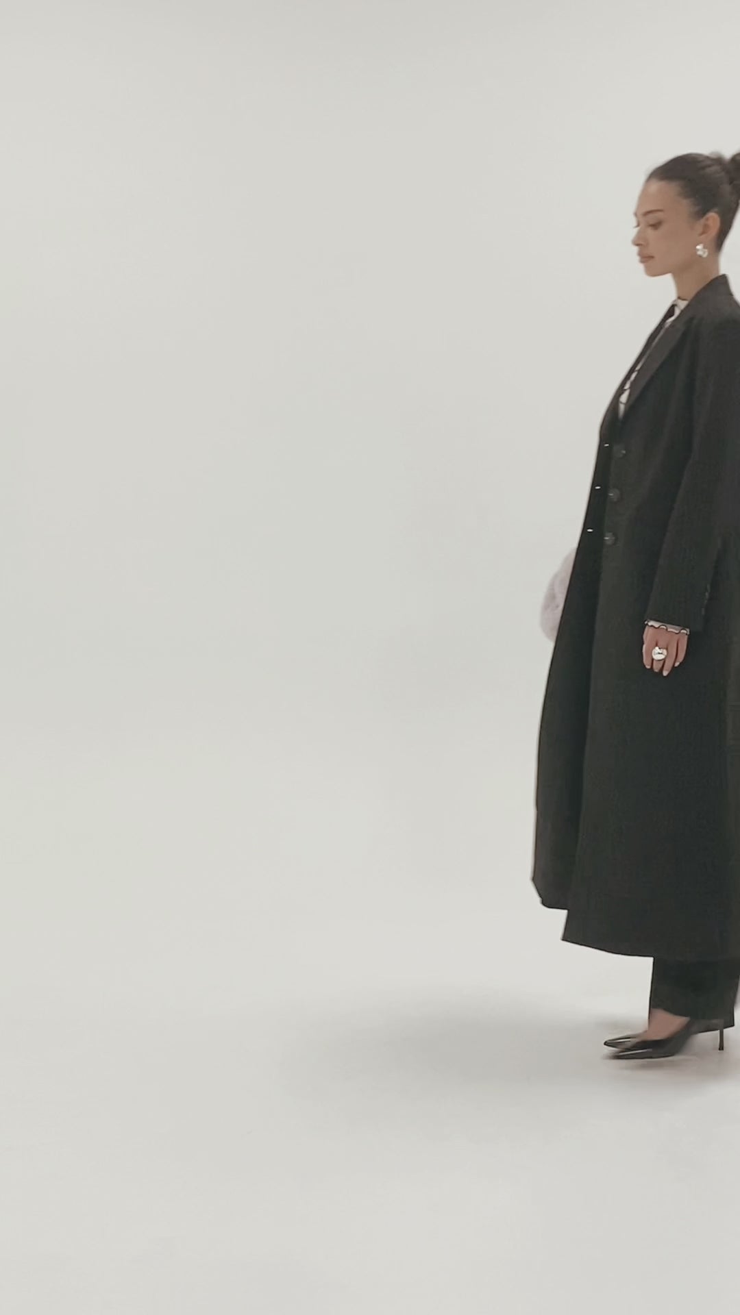 Husk Noir Coat - Pinstripe