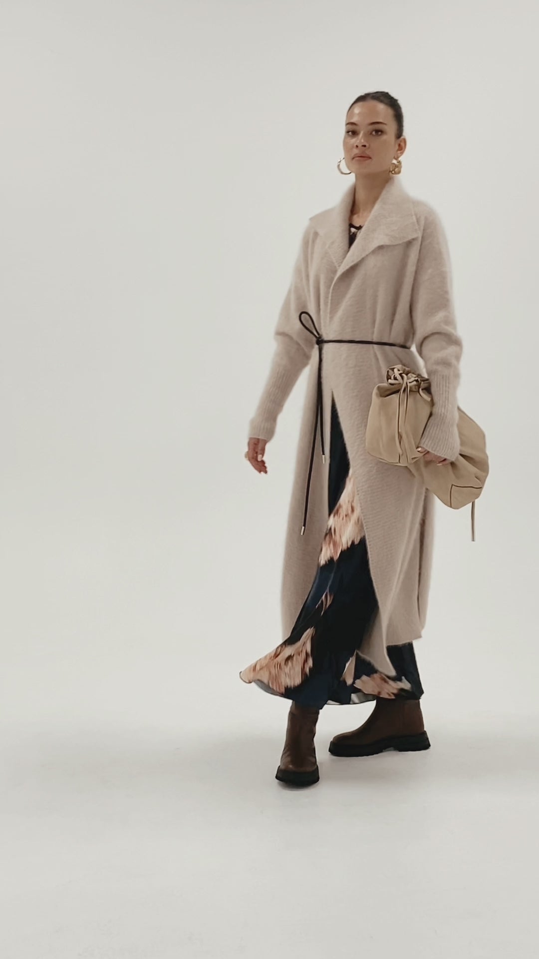 Husk Long-line Knit Sand