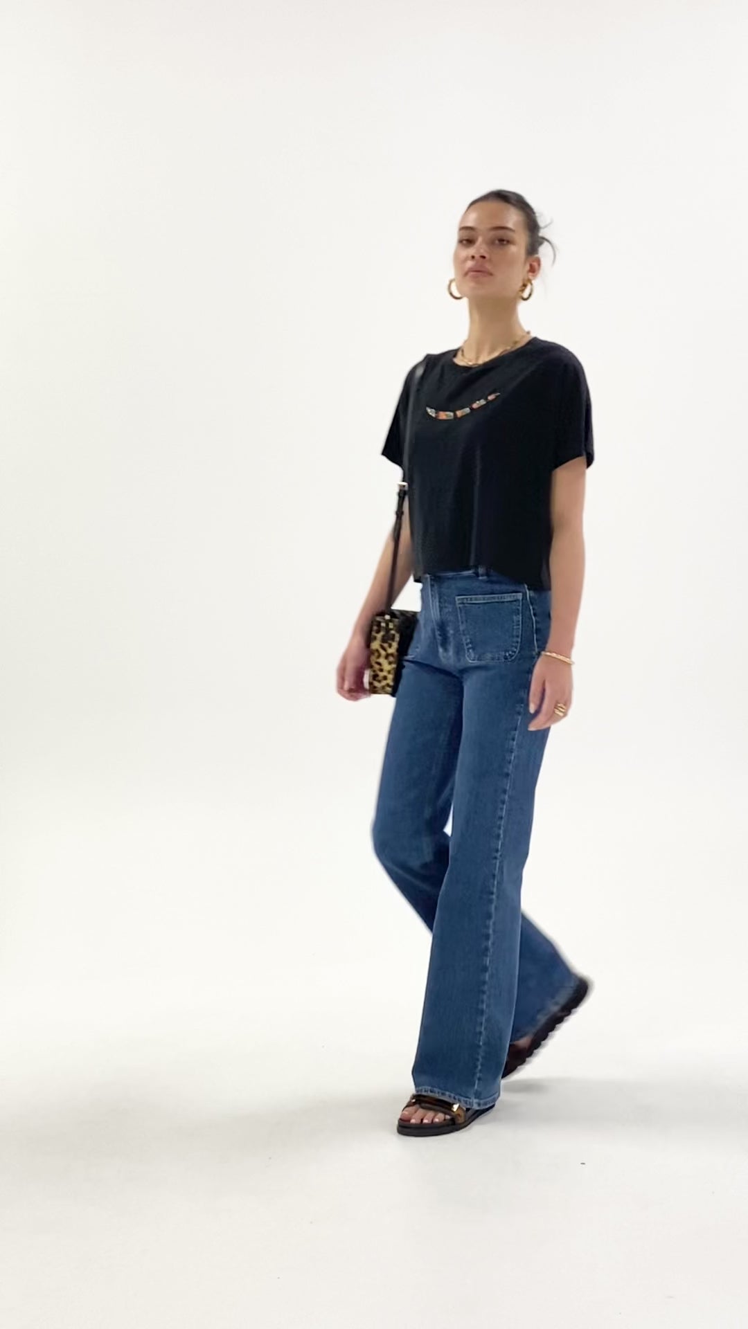 Husk Beaded Tee - Black