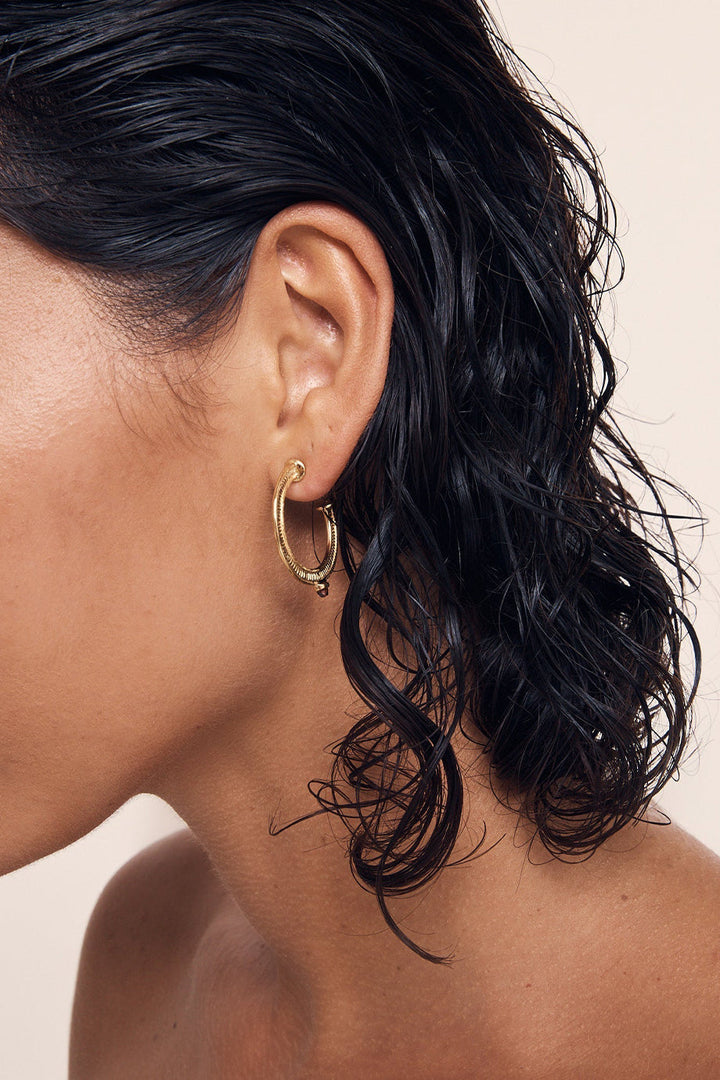 Temple Of The Sun Vulcan Hoops - Gold