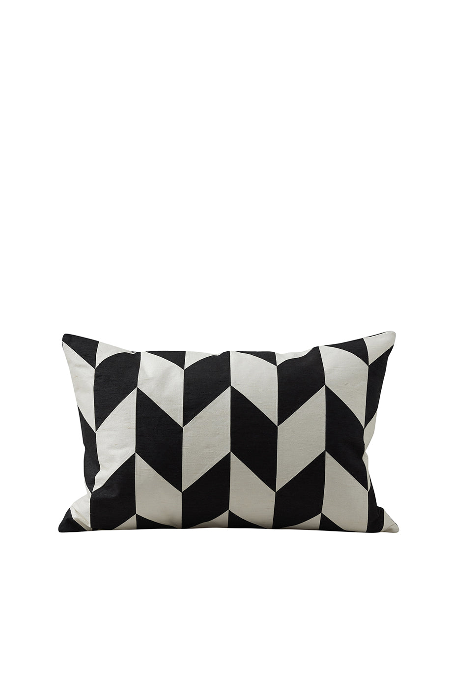 Black and 2024 white chevron cushion