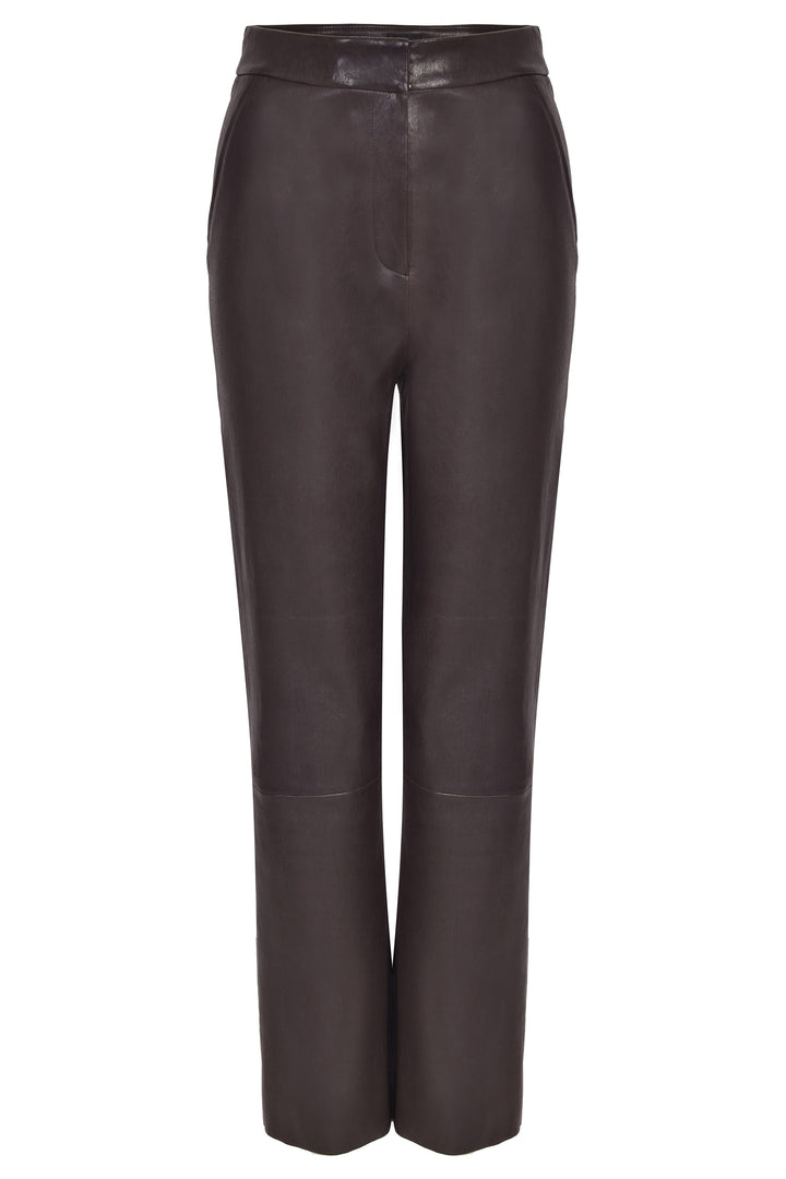 Husk CROP LEATHER - Chocolate