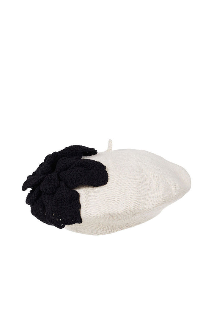 Misa Harada Bow Beret - Black