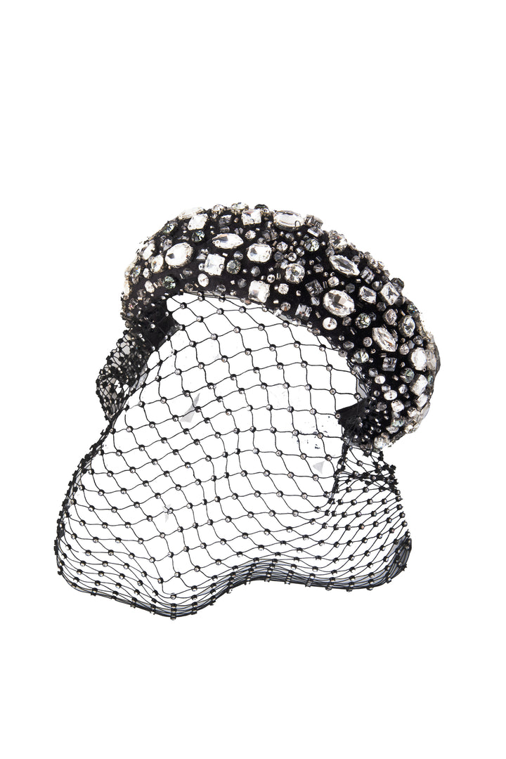 Madiso Lilah Crystal Headband - Black