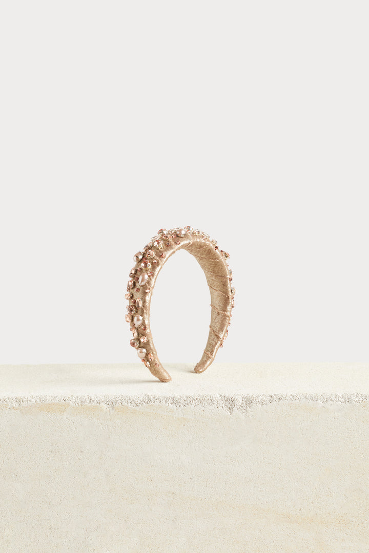 Madiso Livia Crystal Headband - Rose Gold