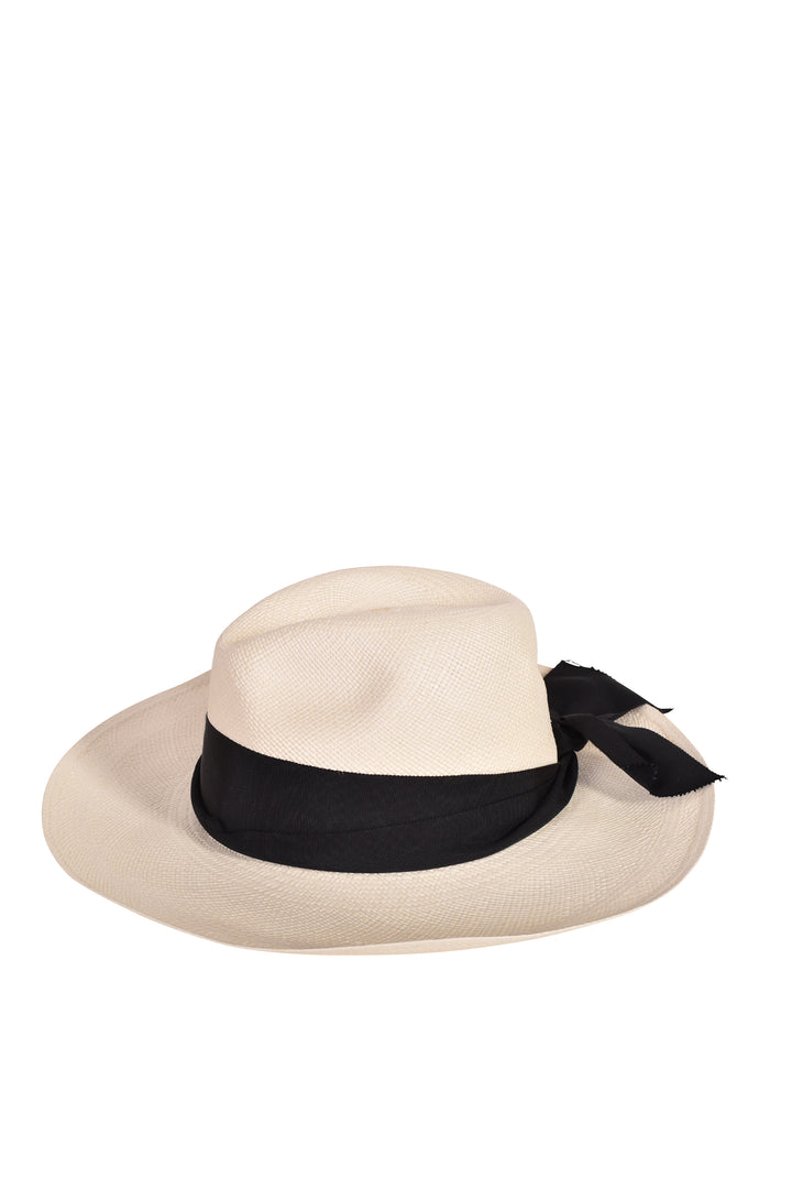 Sarah J Curtis Panama Hat - Black