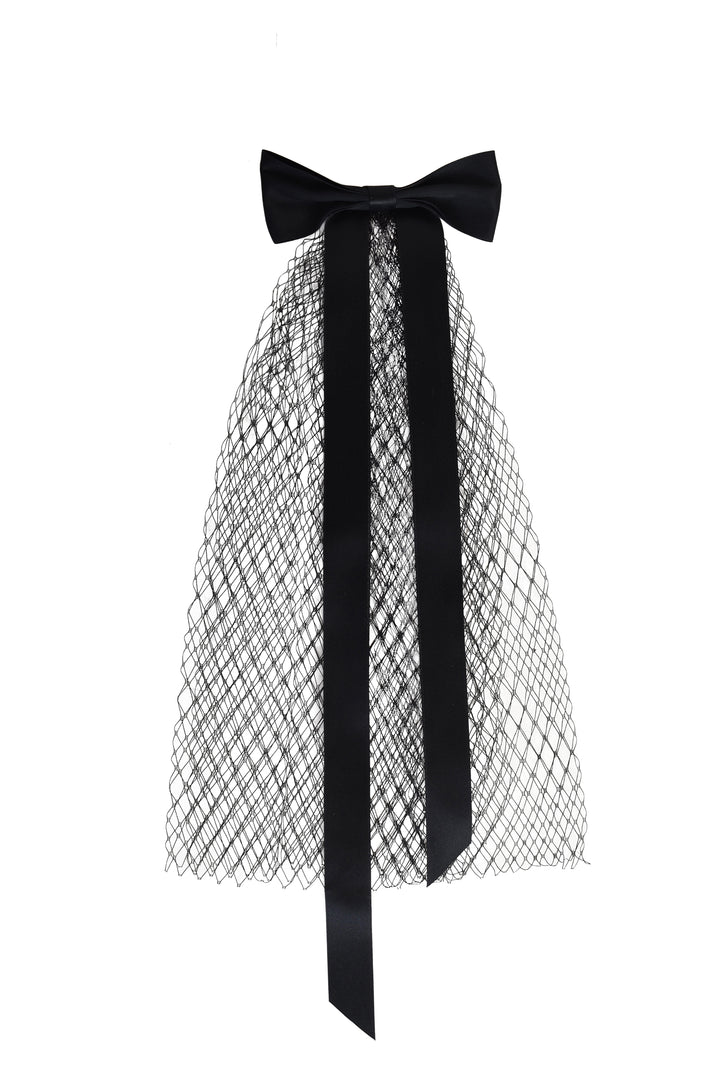 Sarah J Curtis Bow Veil Band - Black